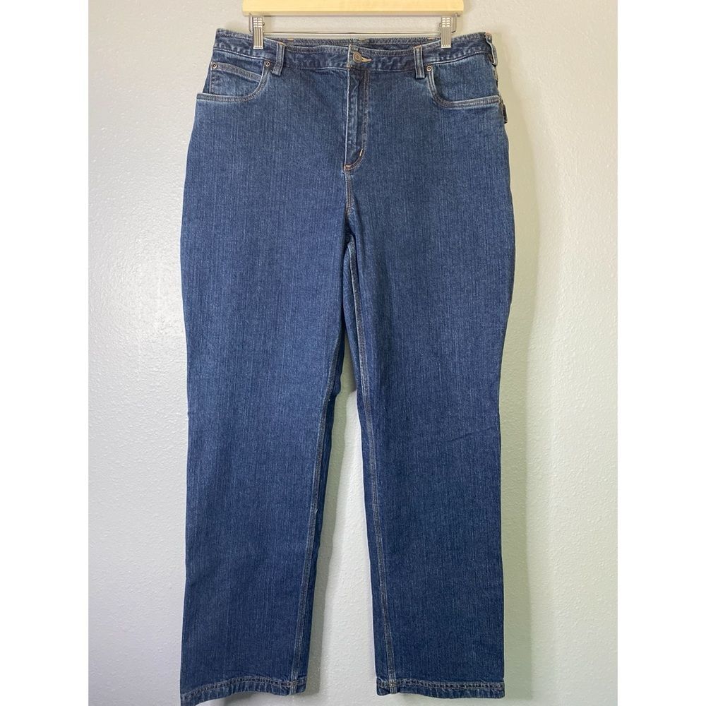 Duluth Trading Co Jeans Medium Wash Utility Denim Size 16